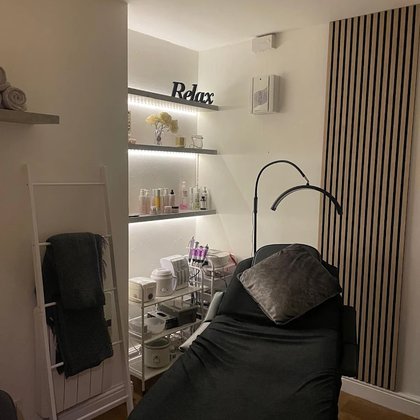 The treatment room at NuYu Beauty, Letchworth